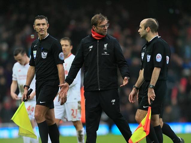 Jürgen Klopp se zlobil na rozhodčí