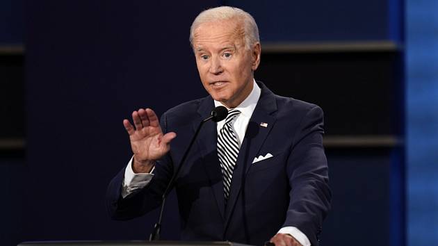 Demokratický prezidentský kandidát Joe Biden během předvolební debaty v Clevelandu 29. září 2020