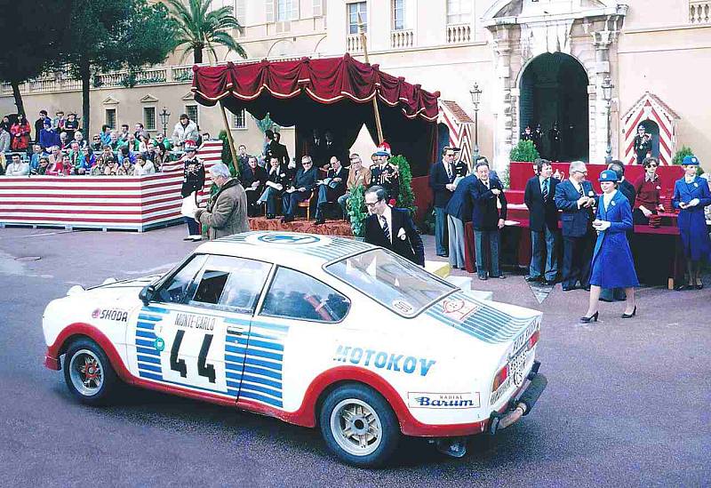 Škoda 130 RS na Rallye Monte Carlo v roce 1977.