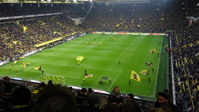 Kluci z Ostravy na fotbale v Dortmundu
