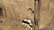 Detail tváře mumie