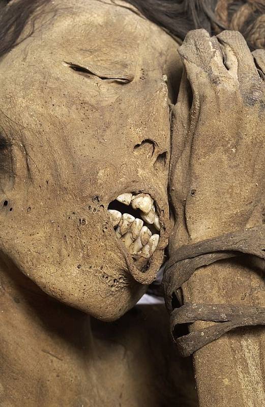 Detail tváře mumie