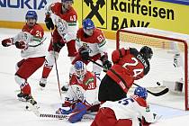 Čeští hokejisté se utkali v semifinále MS s Kanadou.