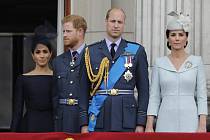 Princové William a Harry, Kate Middleton a Meghan Markle