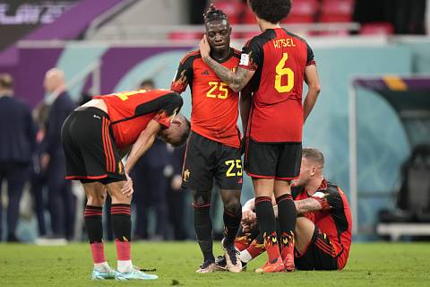 Zklamaní fotbalisté Belgie