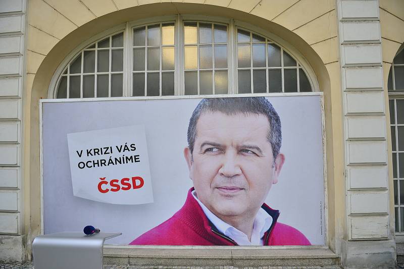 Volební štáb ČSSD.