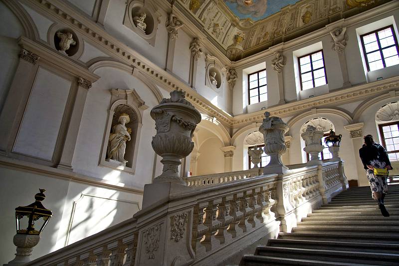 Císařské křídlo kláštera Göttweig s evropsky unikátním monumentálním schodištěm.