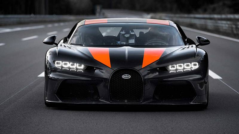 Bugatti Chiron Sport během rekordní jízdy