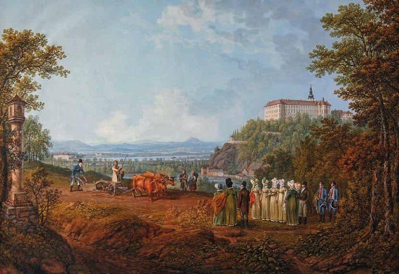 Car vyorává brázdu u Hluboké - obraz Ferdinanda Runka