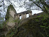 Střep paláce hradu Roupova má dosud zachovaná velká okna.