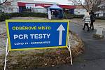 Odběrové místo pro PCR testy v Prostějově