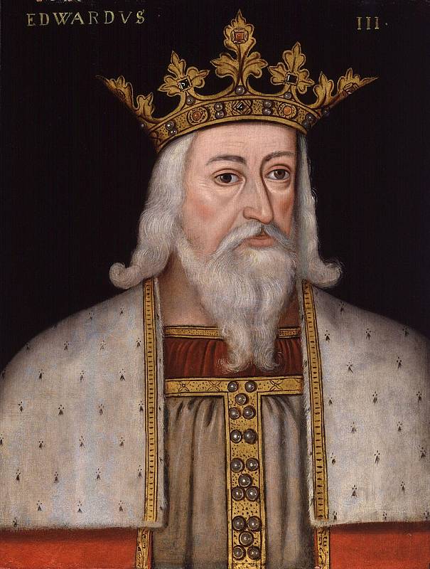 Anglický král Eduard III. na obraze neznámého malíře z konce 16. století
