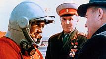 Jurij Gagarin 12. dubna 1961, před startem letu, který vstoupil do historie