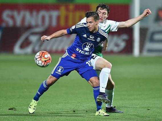 Jablonec - Olomouc: Vjačeslav Karavajev (vzadu) a Jan Navrátil