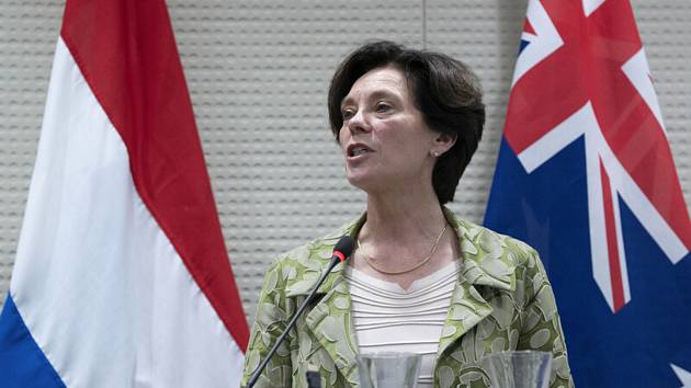 Nizozemská vyšetřovatelka Digna van Boetzelaerová hovoří 8. února 2023. na tiskové konferenci v Haagu o vyšetřování sestřelu letadla MH17 nad separatistickým územím na východě Ukrajiny, které si v roce 2014 vyžádalo 298 životů