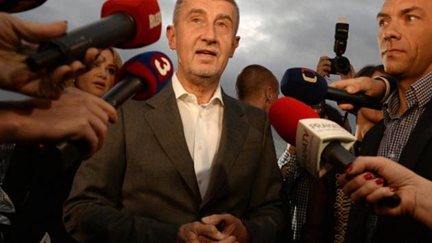 Předseda hnutí ANO Andrej Babiš po jasném vítězství ve volbách.