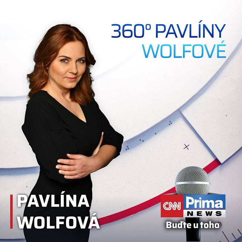 Pavlína Wolfová na stanici CNN Prima News