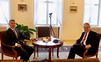 Prezident Miloš Zeman přijal na Hradě českého premiéra Andreje Babiše