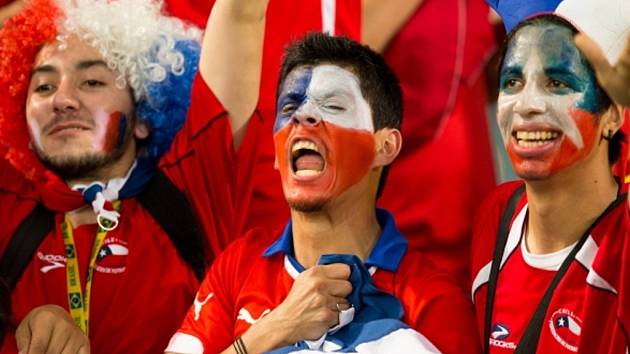 Fanoušci Chile na mistrovství světa.