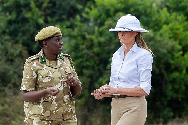 Melania Trumpová v Africe.
