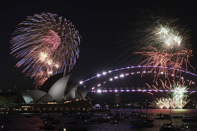 Oslavy nového roku v Austrálii.