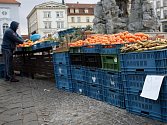 Ovoce a zelenina se v mrazech kazí, přesto někteří trhovci stále prodávají.