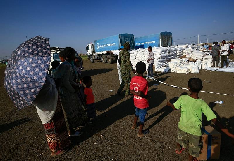 Humanitární pomoc pro občany Etiopie, kteří prchají před boji