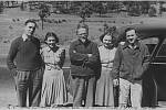 Trotzki mit amerikanischen Bewunderern in Mexiko kurz vor seiner Ermordung 1940