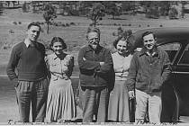 Trockij s americkými obdivovateli v Mexiku nedlouho před svým zavražděním, 1940