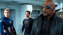 Samuel L. Jackson jako špion Nick Fury ve filmu Avengers.