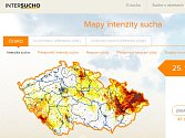 Web Intersucho nabízí předpověď zemědělského sucha.