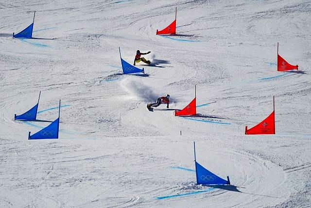 Ester Ledecká v paralelním obřím slalomu v Pekingu