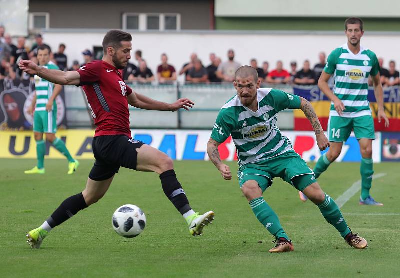 Zápas fotbalové Fortuna ligy mezi Bohemians Praha 1905 a AC Spartou Praha v Ďolíčku.