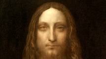 Křivě hledící oči jsou vidět i na slavném obrazu Spasitel světa (Salvator Mundi), o němž se věří, že jej da Vinci namaloval podle sebe