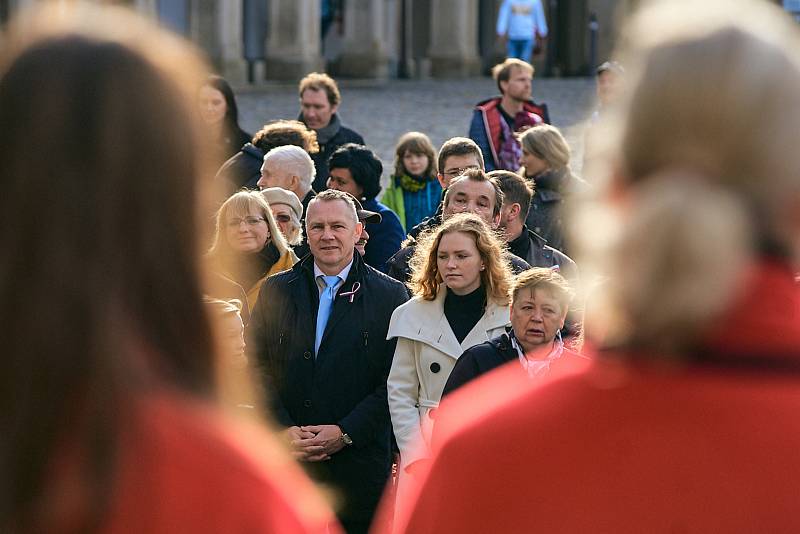 Odhalení památníku s citátem Václava Havla v rámci oslav 17. listopadu v Liberci