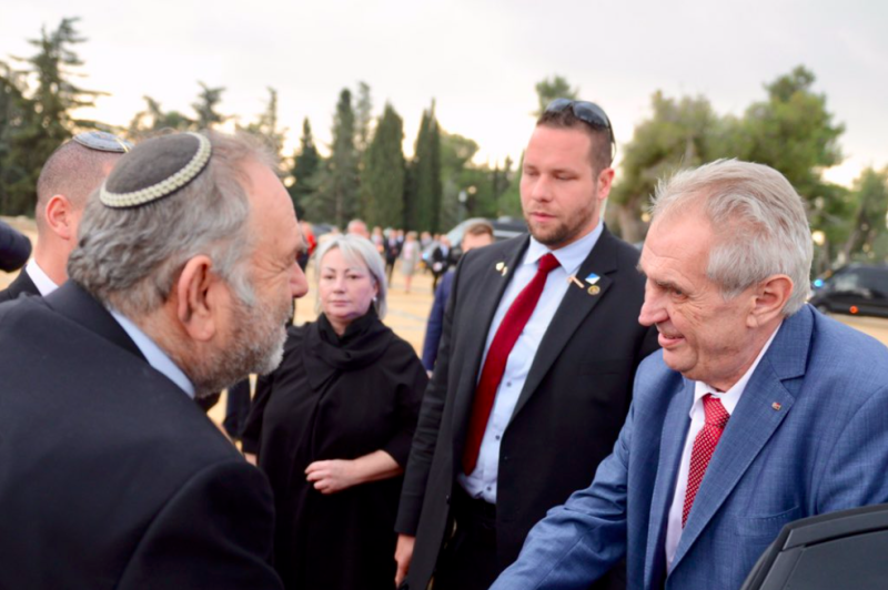 Prezident Miloš Zeman na návštěve Izraele.