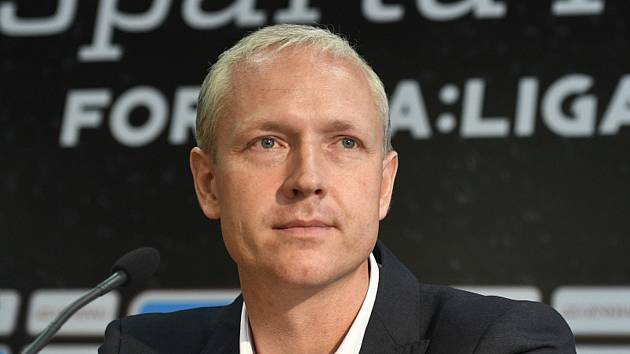 Nový trenér fotbalistů Sparty Praha Václav Jílek se představil 30. května 2019 v Praze na tiskové konferenci klubu.