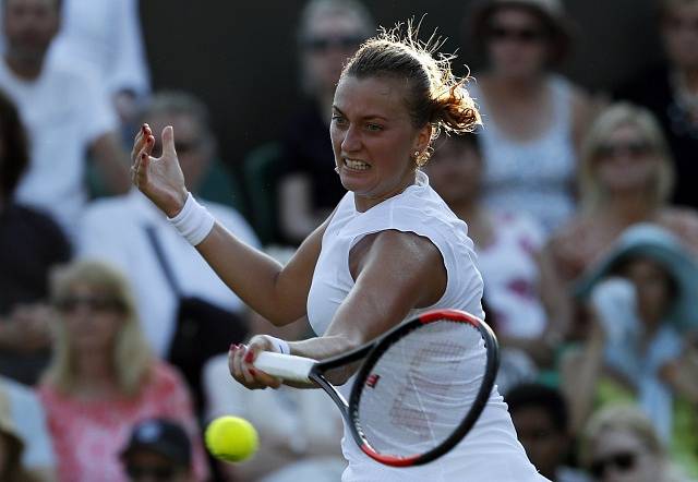 Petra Kvitová na Wimbledonu.