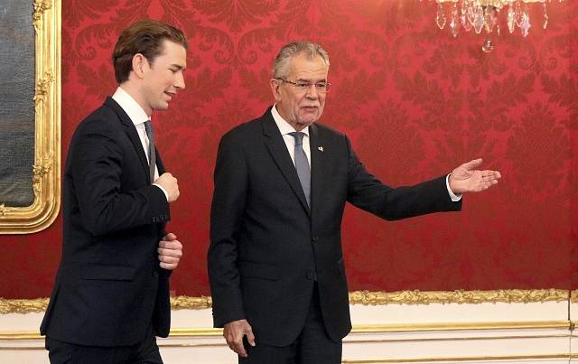 Sebastian Kurz a rakouský prezident Alexander Van der Bellen