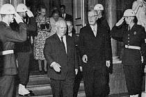 Nikita Sergejevič Chruščov se švédským králem Gustavem