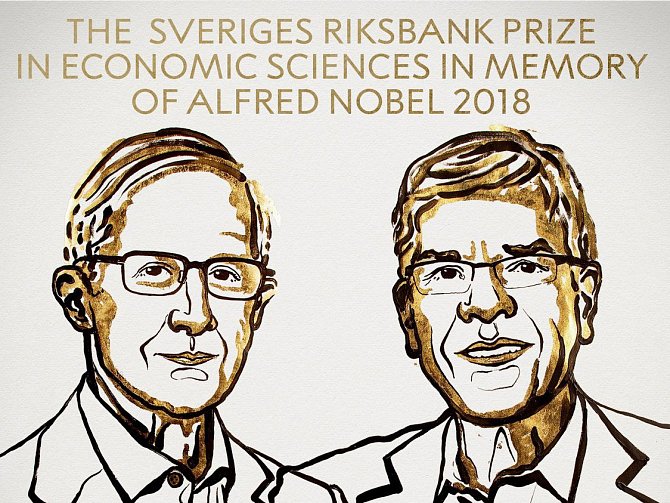 Nobelovu pamětní cenu za ekonomii pro rok 2018 získali William D. Nordhaus a Paul M. Romer