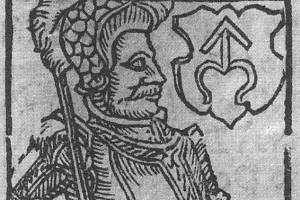 Vok I. z Kravař - fiktivní podobizna z Paprockého Zrcadla Markrabství moravského