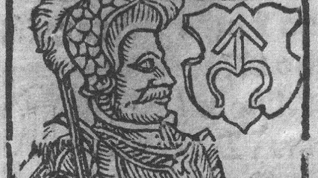 Vok I. z Kravař - fiktivní podobizna z Paprockého Zrcadla Markrabství moravského