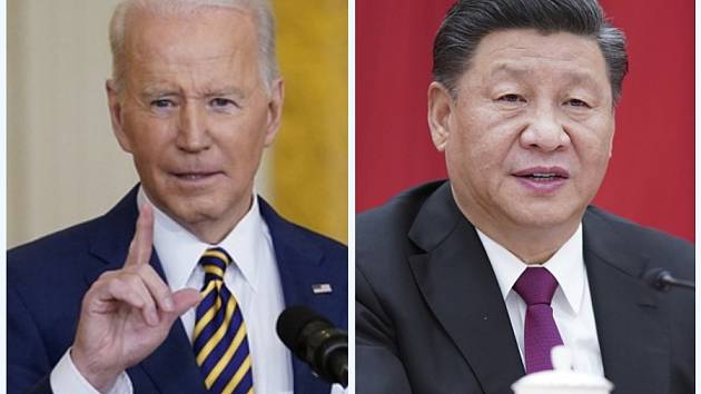Joe Biden (vlevo) a Si Ťin-pching