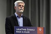 Kandidát na prezidenta Petr Pavel vystoupil na tiskové konferenci k podobě další fáze kampaně a plánovaným aktivitám, 29. listopadu 2022, Praha.