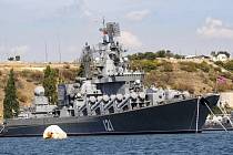 Ruská válečná loď Moskva na snímku z 11. září 2008