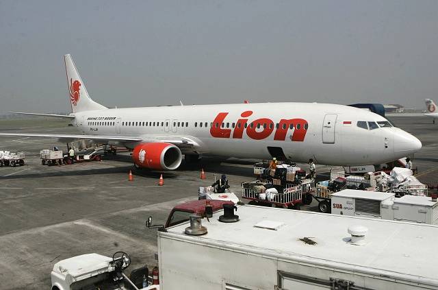 Letadlo indonéské nízkonákladové společnosti Lion Air, které spadlo 29. října 2018 i se 189 lidmi na palibě do moře.