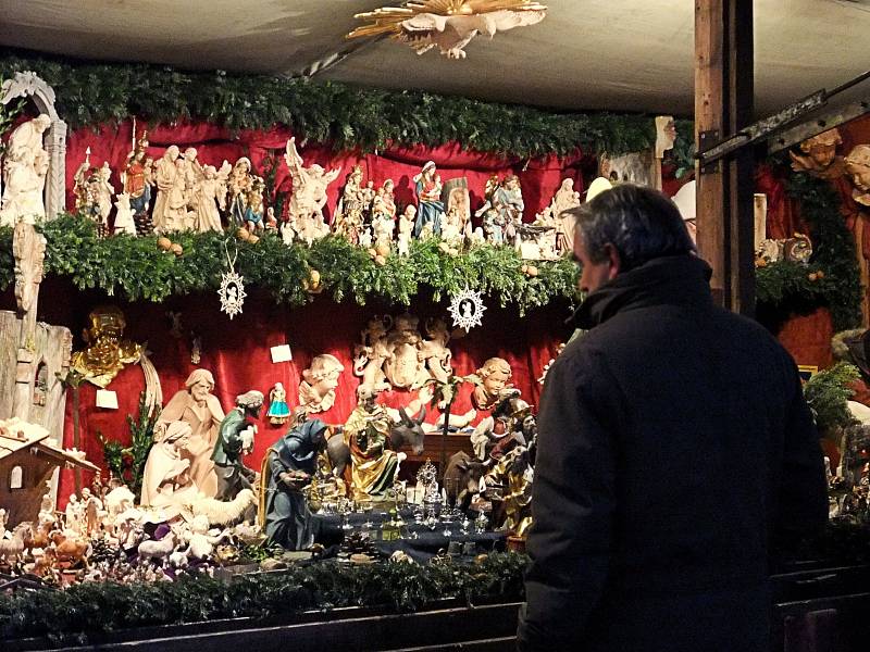 Vánoční trhy v Mnichově, hlavním městě Bavorska