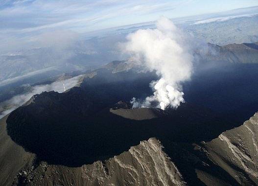 Sopka Galeras v Kolumbii