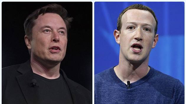 Elon Musk (vlevo) a Mark Zuckerberg.
